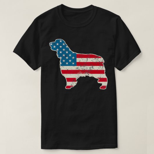 English Springer Spaniel 4th of July Men USA Ameri T-shirt (Design voorkant)