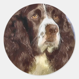 English Springer Spaniel Art Gifts Ronde Sticker