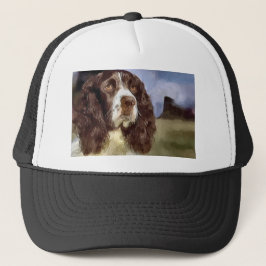 English Springer Spaniel Art Gifts Trucker Pet