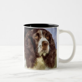 English Springer Spaniel Art Gifts Tweekleurige Koffiemok