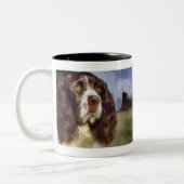 English Springer Spaniel Art Gifts Tweekleurige Koffiemok (Links)