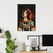 English Springer Spaniel Astronaut Poster, English Poster (Thuiskantoor)