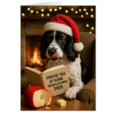 English Springer spaniel Cheese Tax Christmas card (Voorkant)