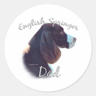 English Springer Spaniel Dad 2 Ronde Sticker