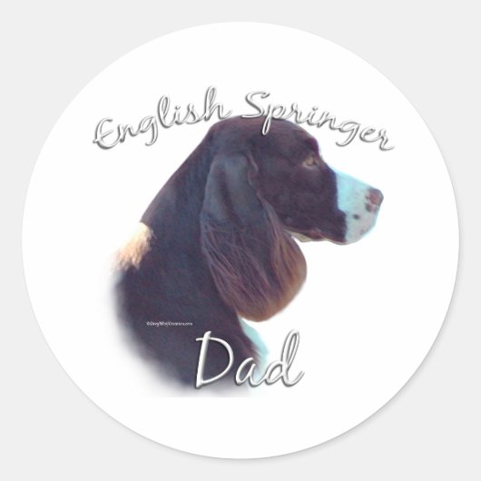 English Springer Spaniel Dad 2 Ronde Sticker (Voorkant)