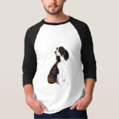 "English Springer Spaniel" Dog Art Baseball Shirt (Voorkant)