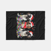 English Springer Spaniel Dog Christmas Matching Fa Fleece Deken (Voorkant (Horizontaal))