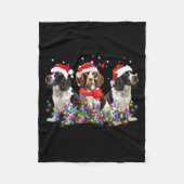 English Springer Spaniel Dog Christmas Matching Fa Fleece Deken (Voorkant)