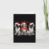 English Springer Spaniel Dog Christmas Matching Fa Kaart (Voorkant)