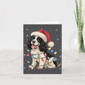English Springer Spaniel Dog Christmas Tree Lights Kaart (Voorkant)