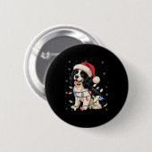 English Springer Spaniel Dog Christmas Tree Lights Ronde Button 5,7 Cm (Voorkant /achterkant)