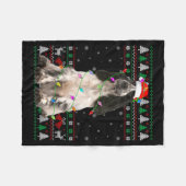 English Springer Spaniel Dog Christmas Ugly Sweate Fleece Deken (Voorkant (Horizontaal))