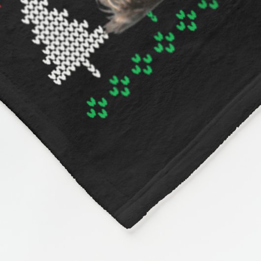 English Springer Spaniel Dog Christmas Ugly Sweate Fleece Deken (Hoek)