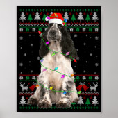 English Springer Spaniel Dog Christmas Ugly Sweate Poster (Voorkant)
