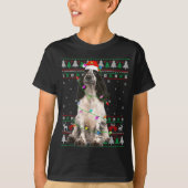 English Springer Spaniel Dog Christmas Ugly Sweate T-shirt (Voorkant)