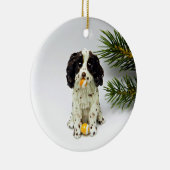 English Springer Spaniel Dog kerstversiering Keramisch Ornament (Rechts)