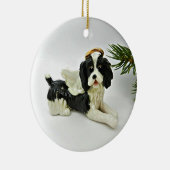 English Springer Spaniel Dog kerstversiering Keramisch Ornament (Rechts)