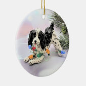 English Springer Spaniel Dog kerstversiering Keramisch Ornament (Rechts)