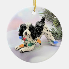 English Springer Spaniel Dog kerstversiering Keramisch Ornament