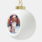 English Springer Spaniel Fire Station Santa Keramische Bal Ornament (Rechts)
