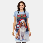 English Springer Spaniel Fire Station Santa Schort (Gedragen)