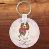 English Springer Spaniel Heart mama Sleutelhanger (Voorkant)