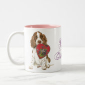 English Springer Spaniel Heart mama Tweekleurige Koffiemok (Links)