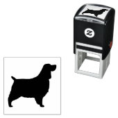 English Springer Spaniel Hondenras Silhouette Zelfinktende Stempel (In situ)