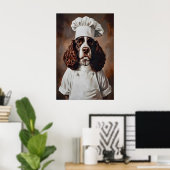 English Springer Spaniel In Chefs Hat Poster, Pet Poster (Thuiskantoor)