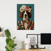 English Springer Spaniel In Suit Poster, Springer Poster (Thuiskantoor)