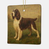 English Springer Spaniel Keramisch Ornament (Links)