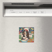 English Springer Spaniel Kerstbakken: Feestelijk Magneet (Insitu (Vaatwasser))