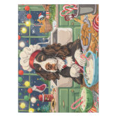 English Springer Spaniel Kerstbakken: Feestelijk Tafelkleed (Voorkant)
