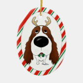 English Springer Spaniel kerstversiering Keramisch Ornament (Voorkant)