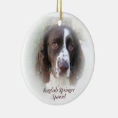 English Springer Spaniel kerstversiering Keramisch Ornament (Rechts)
