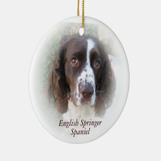 English Springer Spaniel kerstversiering Keramisch Ornament (Rechts)