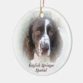 English Springer Spaniel kerstversiering Keramisch Ornament (Links)