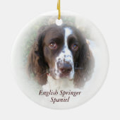 English Springer Spaniel kerstversiering Keramisch Ornament (Achterkant)