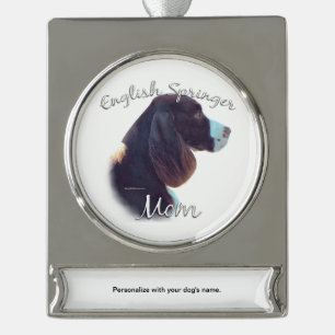 English Springer Spaniel Ma 2 Verzilverd Banner Ornament
