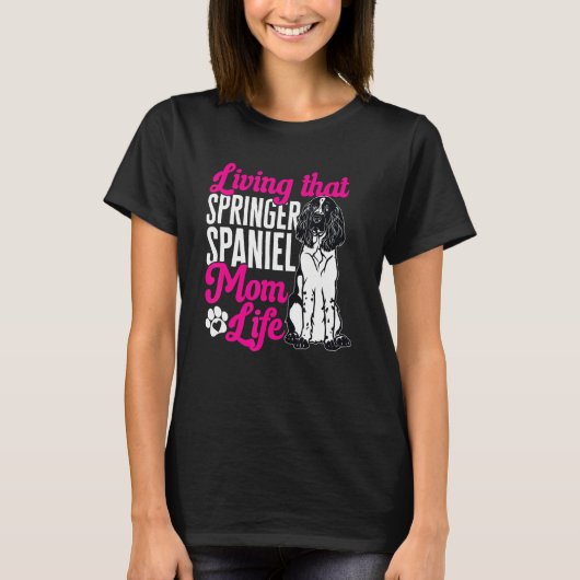 English Springer Spaniel Ma Dog mama T-shirt (Voorkant)