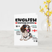 English Springer Spaniel Owner Funny Dog Lover Kaart (Gele Bloem)