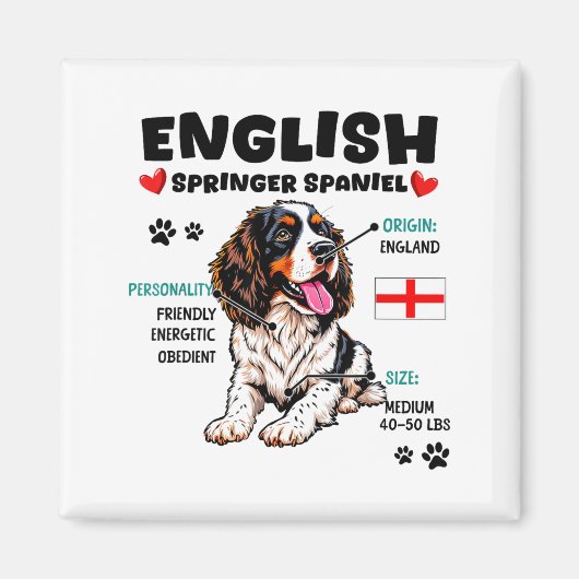 English Springer Spaniel Owner Funny Dog Lover  Magneet (Voorkant)