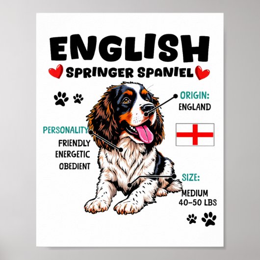 English Springer Spaniel Owner Funny Dog Lover  Poster (Voorkant)