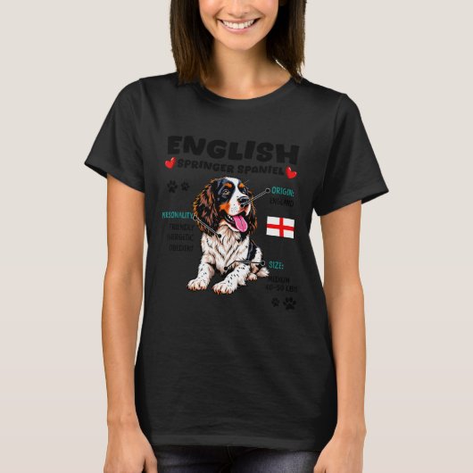 English Springer Spaniel Owner Funny Dog Lover T-shirt (Voorkant)