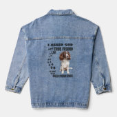 English Springer Spaniel Quote mam Dad Print, Hunt Denim Jacket (Achterkant)