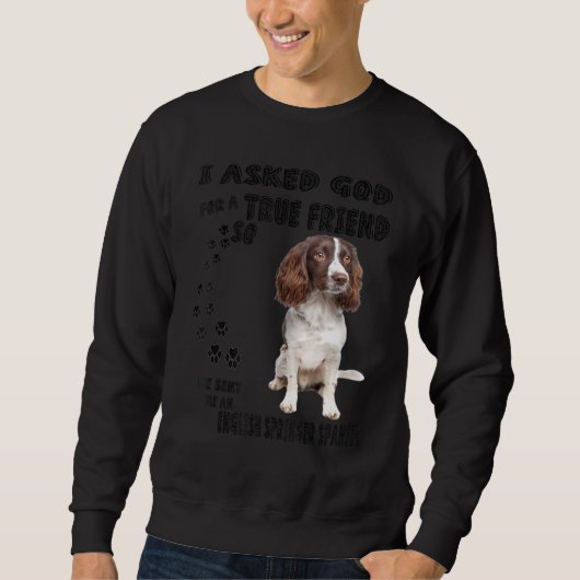 English Springer Spaniel Quote mam Dad Print, Hunt Trui (Voorkant)