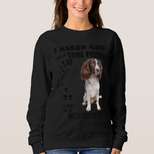 English Springer Spaniel Quote mam Dad Print, Hunt Trui (Voorkant)