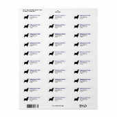 English Springer Spaniel Silhouette Return Address Etiket (Full Sheet)
