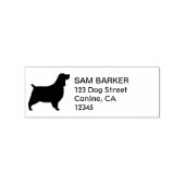 English Springer Spaniel Silhouette Return Address Rubberstempel (Gestempeld)