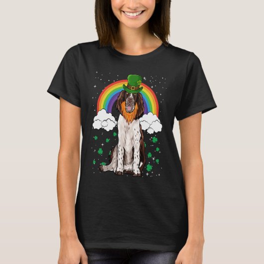 English Springer Spaniel St Patricks Day Leprechau T-shirt (Voorkant)